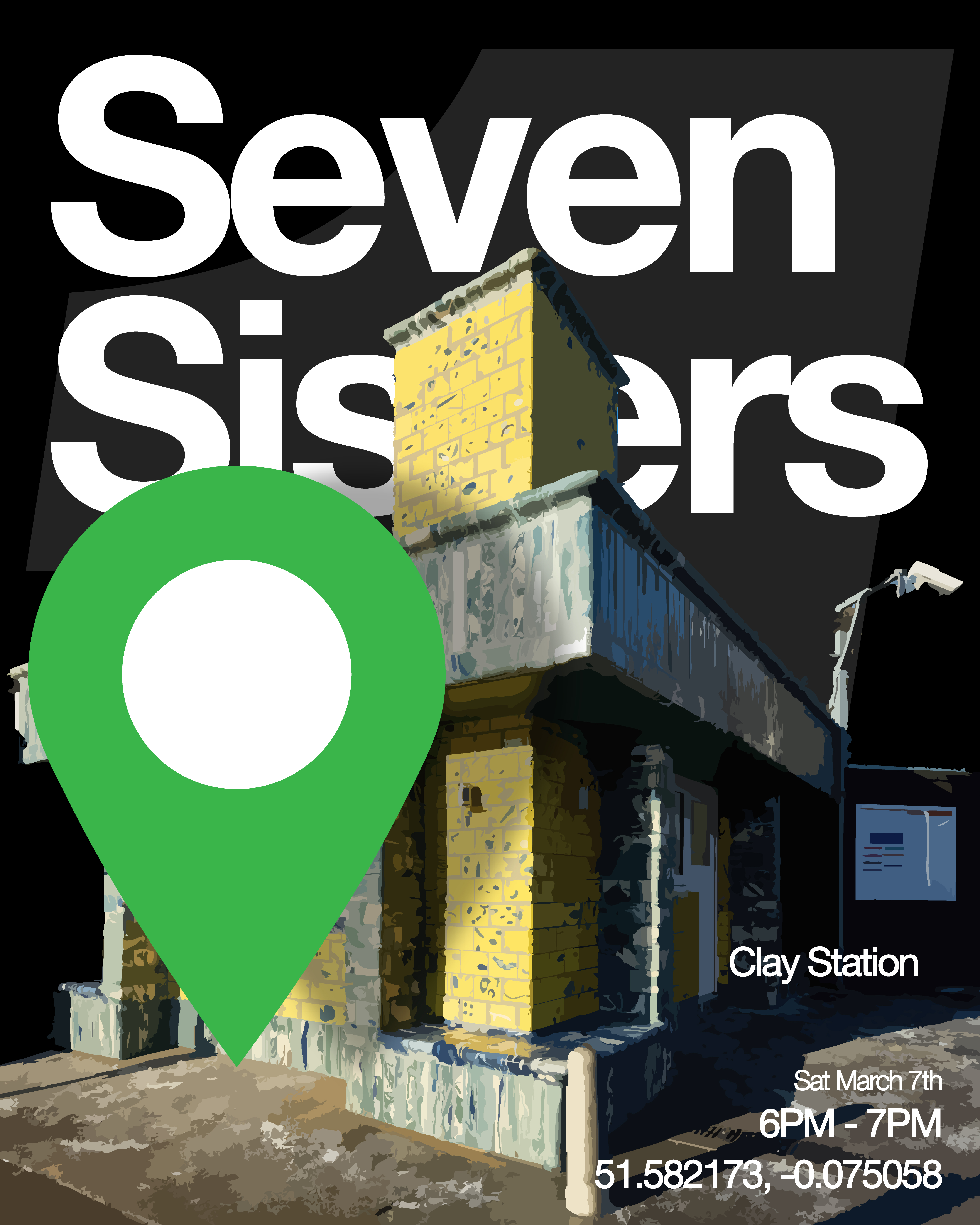 Seven Sisters King of the City location poster.